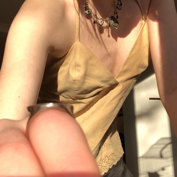 Top size UK 16 USA 12 EUR 44 tan beige Brown cream hippie summer - Picture 4 of 10